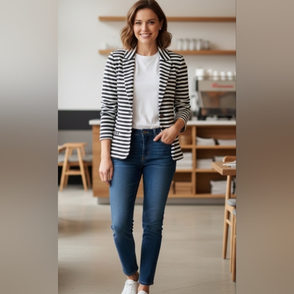 Marc New York Small  Striped Blazer New